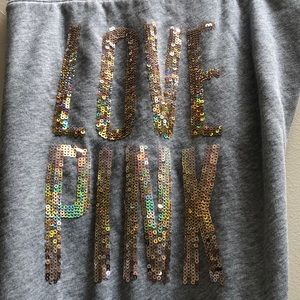 Victoria’s Secret Pink Sequin grey sweatpants